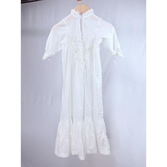 Vintage 1970s White Victorian Christening Gown Heirloom Baptism Gown 6-12m - Picture 14 of 16